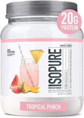 Protein Powder, Clear Whey Isolate Protein, Post Workout Recovery Drink Mix, Gluten Free with Zero Added Sugar, Infusions- Tropical Punch, 16 Servings
